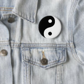 Schwarz-Weiß-Yin-Yang-Taoist-Symbol Button (Beispiel)