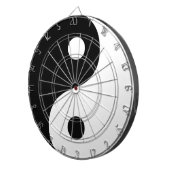 Schwarz-Weiß-Yin-Yang-Taoist-Symbol Dartscheibe (Vorderseite rechts)