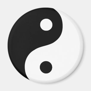 Schwarz-Weiß-Yin-Yang-Taoist-Symbol Magnet