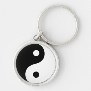 Schwarz-Weiß-Yin-Yang-Taoist-Symbol Schlüsselanhänger