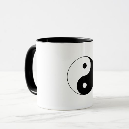 Schwarz-Weiß-Yin-Yang Tasse (Vorderseite Links)