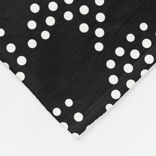 Schwarz-Weiß-Zahn-Hundmuster Fleecedecke (Ecke)