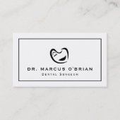 Schwarz-Weiß-Zahn-Logo, Zahnarzternennung Visitenkarte (Vorderseite)