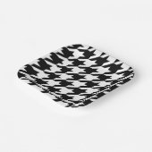 Schwarz-Weiß-Zahn Pappteller (Gewinkelt)