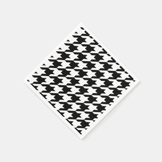 Schwarz-Weiß-Zahn Serviette (Ecke)