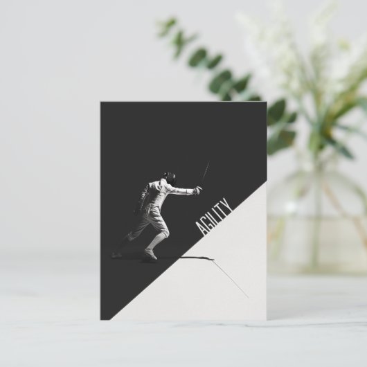 Schwarz-Weiß-Zauber Postkarte (Stehend Vorderseite)