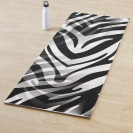 Schwarz-Weiß-Zebra Abstrakt Yogamatte