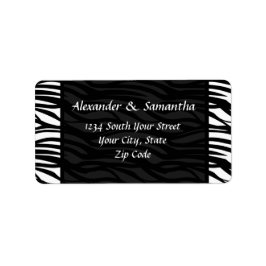 Schwarz-Weiß-Zebra-Adressetiketten Adressaufkleber