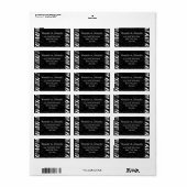 Schwarz-Weiß-Zebra-Adressetiketten Adressaufkleber (Vorne)