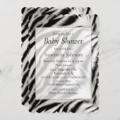 Schwarz-weiß Zebra Animal Print Safari Einladung (Vorne/Hinten)
