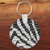 Schwarz-Weiß-Zebra-Binärcode Schlüsselanhänger (Vorderseite)