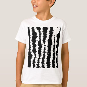 Schwarz-Weiß-Zebra-Design T-Shirt