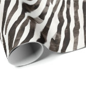 Schwarz Weiß Zebra Druck Geburtstag Geschenkpapier (Rolleneckpunkt)