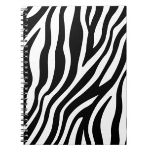 Schwarz Weiß Zebra Druck Notizblock