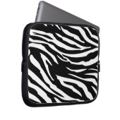 Schwarz-Weiß-Zebra-Drucktierschutzcase Laptopschutzhülle (Vorne Rechts)