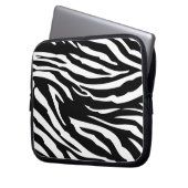 Schwarz-Weiß-Zebra-Drucktierschutzcase Laptopschutzhülle (Vorderseite Links)