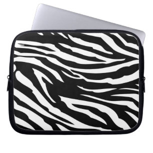 Schwarz-Weiß-Zebra-Drucktierschutzcase Laptopschutzhülle