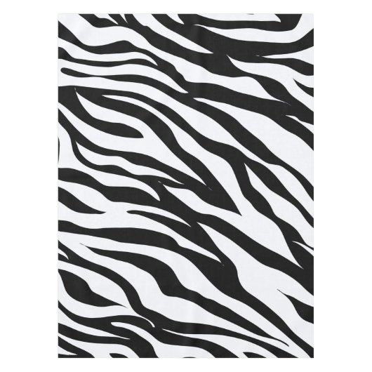 Schwarz-Weiß-Zebra-Dschungel Tischdecke (Vorderseite)
