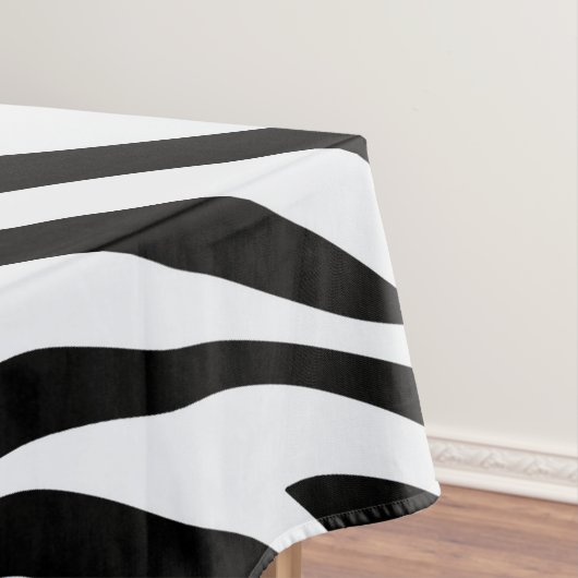 Schwarz-Weiß-Zebra-Dschungel Tischdecke (Beispiel)