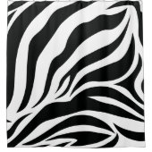 Schwarz-Weiß-Zebra Duschvorhang (Vorderseite)
