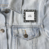 Schwarz-Weiß-Zebra-Foto Button (Beispiel)