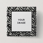 Schwarz-Weiß-Zebra-Foto Button (Vorderseite)