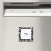 Schwarz-Weiß-Zebra-Foto Magnet (In Situ (Geschirrspüler))