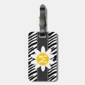 Schwarz-Weiß-Zebra; Frühjahr-Dämie Gepäckanhänger (Rückseite vertikal)