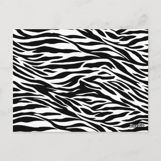 Schwarz-Weiß-Zebra-Hochzeitskarte für die Tischnum Postkarte (Rückseite)