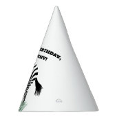 Schwarz-Weiß-Zebra im Gras Partyhütchen (Rechts)