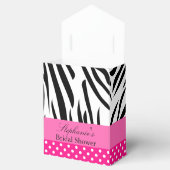 Schwarz-Weiß-Zebra mit Hot-Pink-Brautparty Geschenkschachtel (Geöffnet)