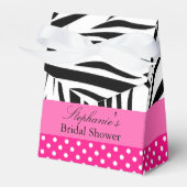 Schwarz-Weiß-Zebra mit Hot-Pink-Brautparty Geschenkschachtel (Vorderseite)