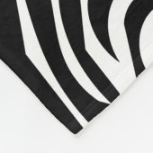 Schwarz-Weiß-Zebra-Monogramm-Druck mit Hot-Rosa Fleecedecke (Ecke)