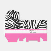 Schwarz-Weiß-Zebra-Monogramm-Druck und Hot-Pink Geschenkschachtel (Ungefaltet)