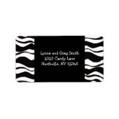 Schwarz-Weiß-Zebra-Muster Adressaufkleber (Vorne)