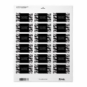 Schwarz-Weiß-Zebra-Muster Adressaufkleber (Vorne)