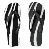 Schwarz-Weiß-Zebra-Muster Badesandalen (Fußbett)