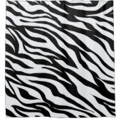 Schwarz-Weiß-Zebra-Muster Duschvorhang (Vorderseite)
