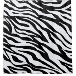 Schwarz-Weiß-Zebra-Muster Duschvorhang