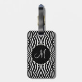 Schwarz-Weiß-Zebra-Muster - kundenspezifisch Gepäckanhänger (Rückseite vertikal)
