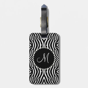Schwarz-Weiß-Zebra-Muster - kundenspezifisch Gepäckanhänger