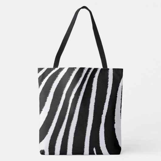 Schwarz-Weiß-Zebra-Muster Tasche (Vorderseite)