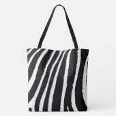 Schwarz-Weiß-Zebra-Muster Tasche (Rückseite)