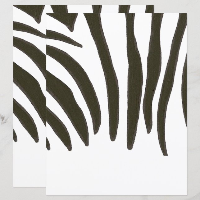 Schwarz-Weiß-Zebra-Papier (Vorne/Hinten)