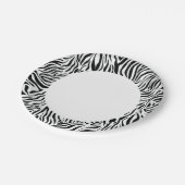 Schwarz-Weiß-Zebra Pappteller (Schrägansicht)