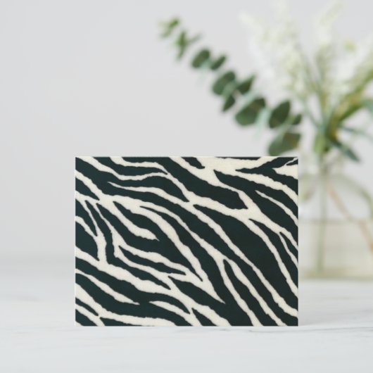 Schwarz-Weiß-Zebra-Postkarten Postkarte (Stehend Vorderseite)
