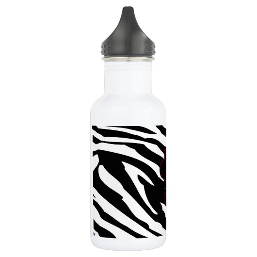 Schwarz-Weiß Zebra Print 32.oz. Trinkflasche (Links)