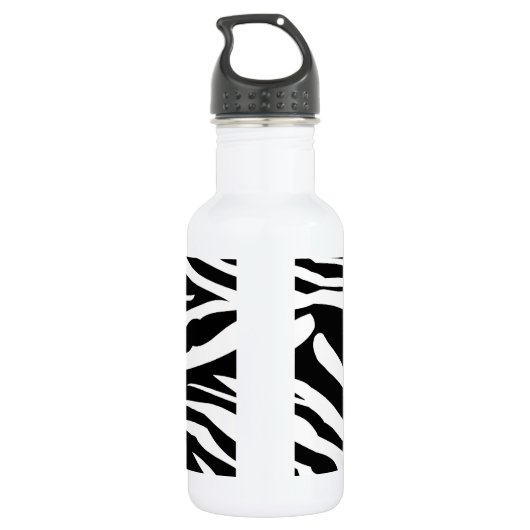 Schwarz-Weiß Zebra Print 32.oz. Trinkflasche (Rückseite)