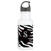 Schwarz-Weiß Zebra Print 32.oz. Trinkflasche (Vorderseite)