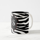 Schwarz-Weiß Zebra Print Animal Coffee Tassen Cup (VorderseiteRechts)